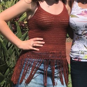 Boho Knit Tanktop, Cloud Chaser, Size M